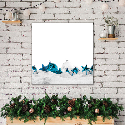 Tablou pe panza canvas Crăciun de Crăciun, ornamente de zăpadă
