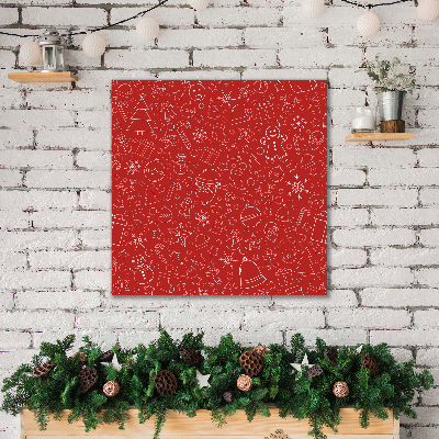 Tablou pe panza canvas Ornamente de Crăciun Decor de iarnă