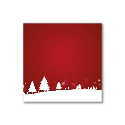 Tablou pe panza canvas Pomul de Crăciun. Sărbători fulgi de zăpadă