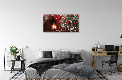 Tablouri canvas baubles pomul de Crăciun