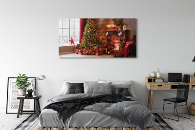 Tablouri canvas Pom de Crăciun decor Cadouri șemineu
