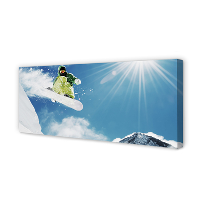 Tablouri canvas Omul de bord de munte zăpadă