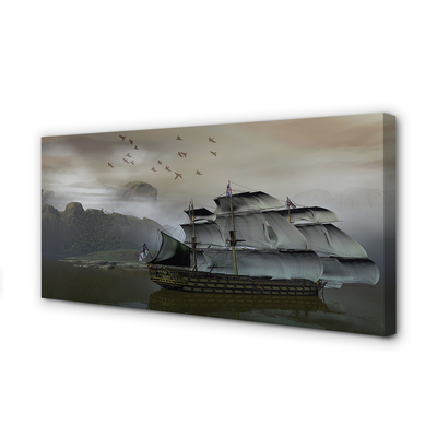 Tablouri canvas munți nave maritime