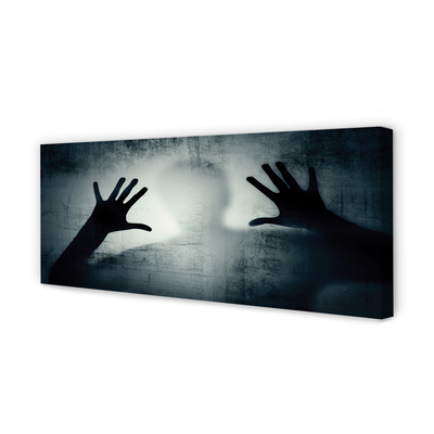 Tablouri canvas Shadow mâinile și în formă de cap