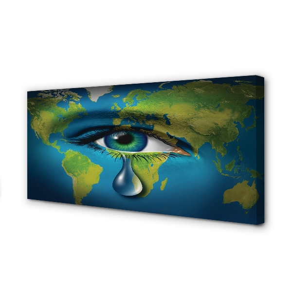 Tablouri canvas Harta de lacrima pentru ochi
