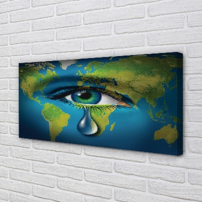 Tablouri canvas Harta de lacrima pentru ochi