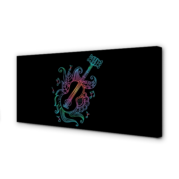Tablouri canvas Notele de chitara culoare