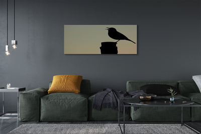 Tablouri canvas pasăre negru