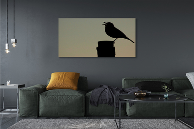 Tablouri canvas pasăre negru