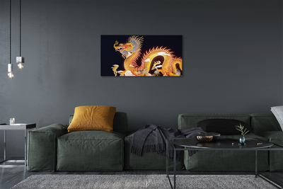 Tablouri canvas Aur japoneză Dragon