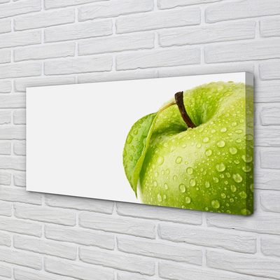 Tablouri canvas Apple a picături de apă verde