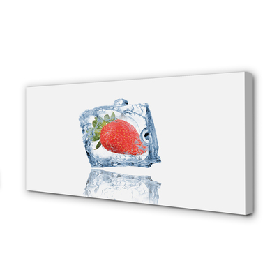 Tablouri canvas cub de gheață căpșuni