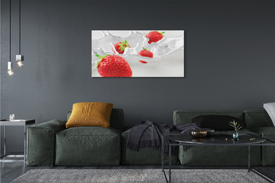 Tablouri canvas lapte cu căpșuni