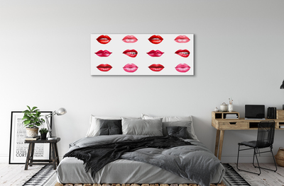 Tablouri canvas Roșu și buze roz
