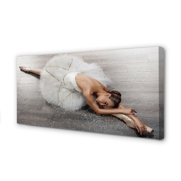Tablouri canvas Femeie rochie albă balerină