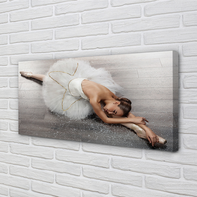 Tablouri canvas Femeie rochie albă balerină