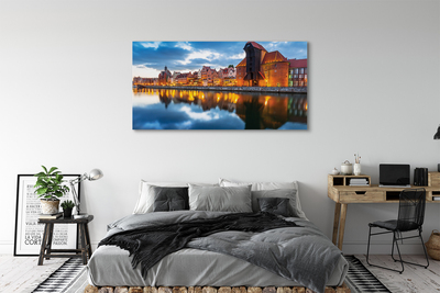 Tablouri canvas clădiri fluviale Gdańsk