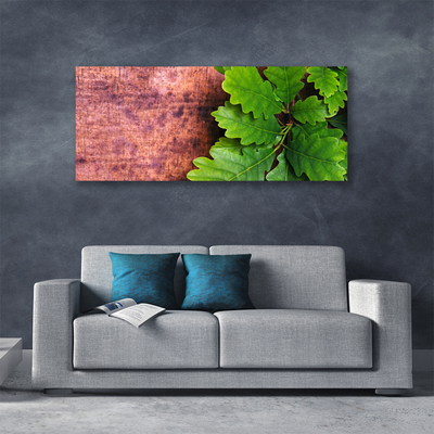 Tablou pe panza canvas Frunze de stejar verde florale