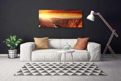 Tablou pe panza canvas Grand Canyon Peisaj Brun Aur Roșu