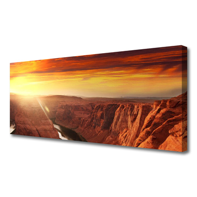 Tablou pe panza canvas Grand Canyon Peisaj Brun Aur Roșu