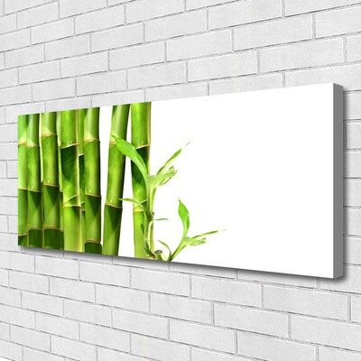 Tablou pe panza canvas Bamboo Floral Verde Alb
