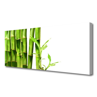Tablou pe panza canvas Bamboo Floral Verde Alb