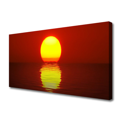 Tablou pe panza canvas Sea Sunset Peisaj Orange Galben