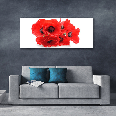 Tablou pe panza canvas Flori Floral Roșu Alb