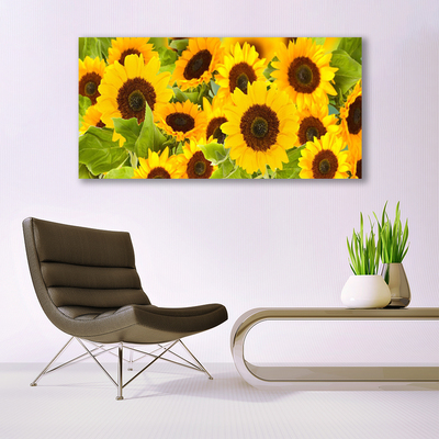 Tablou pe panza canvas Floarea soarelui Floral Galben Maro Verde