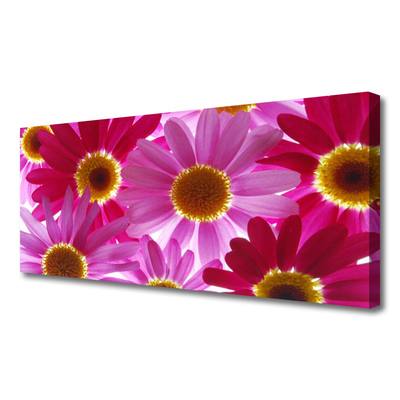 Tablou pe panza canvas Flori Floral galben roz