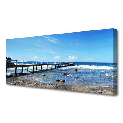 Tablou pe panza canvas Ocean Beach Peisaj albastru