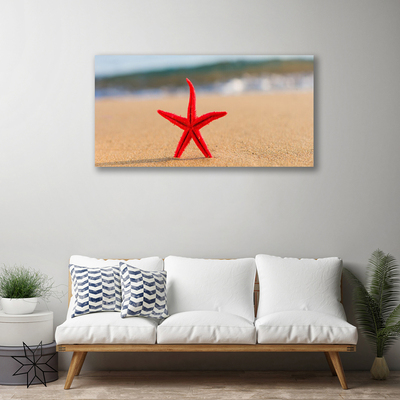Tablou pe panza canvas Plaja Starfish Art Red