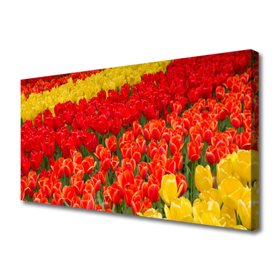 Tablou pe panza canvas Lalele Floral Roșu Galben