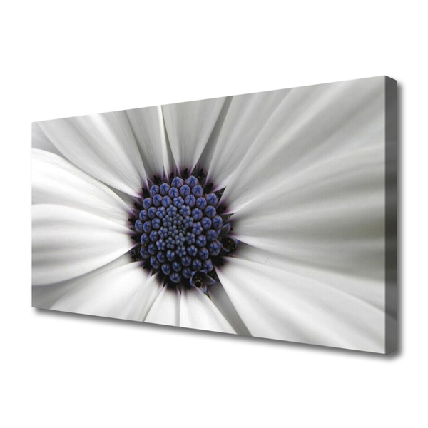 Tablou pe panza canvas Flower Floral Alb Gri Violet