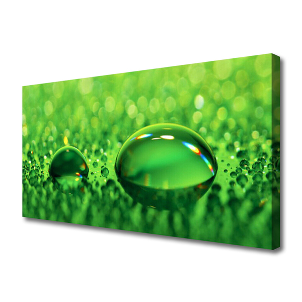 Tablou pe panza canvas Waterdrop Art Green