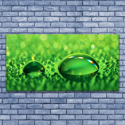 Tablou pe panza canvas Waterdrop Art Green