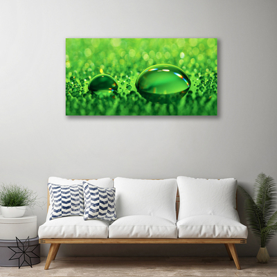 Tablou pe panza canvas Waterdrop Art Green