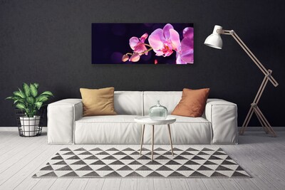 Tablou pe panza canvas Flori Floral Roz Violet