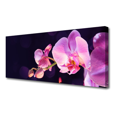 Tablou pe panza canvas Flori Floral Roz Violet