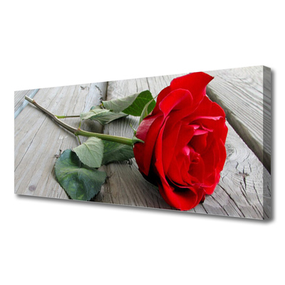 Tablou pe panza canvas Rose Floral Roșu Verde
