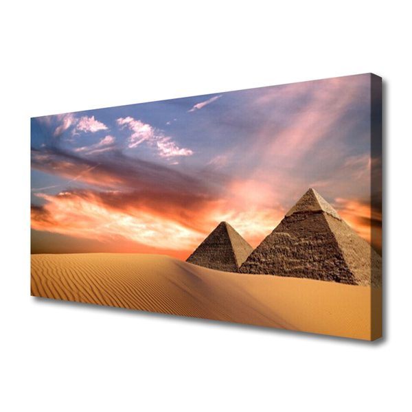 Tablou pe panza canvas Desert Piramidele Arhitectura galben