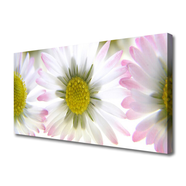 Tablou pe panza canvas Daisy Floral Verde Gri Alb