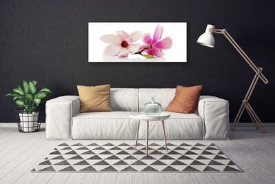 Tablou pe panza canvas Flori Floral Roz Alb