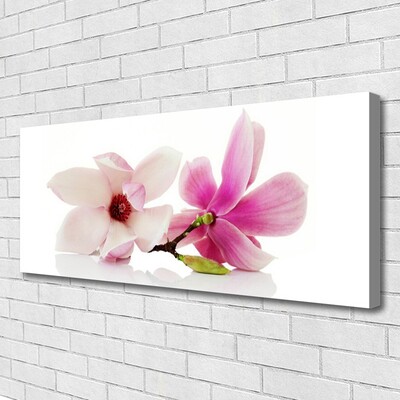 Tablou pe panza canvas Flori Floral Roz Alb