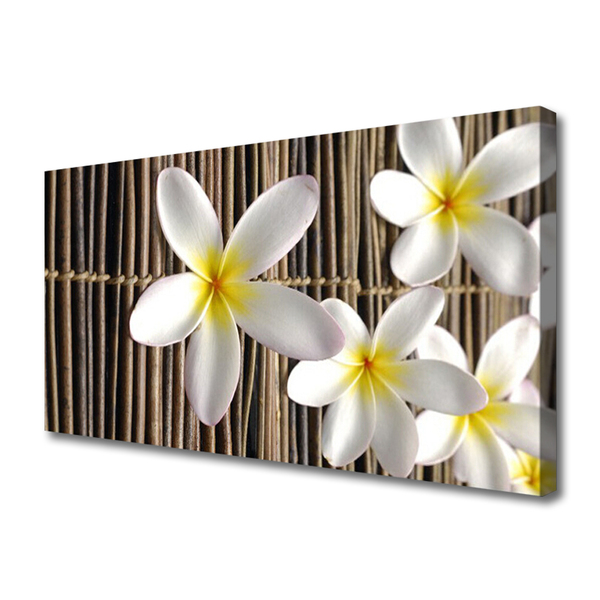 Tablou pe panza canvas Flori Floral alb