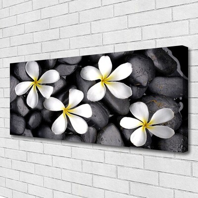 Tablou pe panza canvas Flori Floral alb