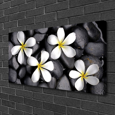 Tablou pe panza canvas Flori Floral alb