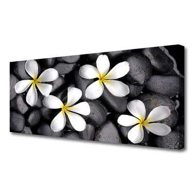 Tablou pe panza canvas Flori Floral alb