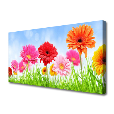 Tablou pe panza canvas Flori Iarbă Floral Multi