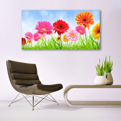 Tablou pe panza canvas Flori Iarbă Floral Multi